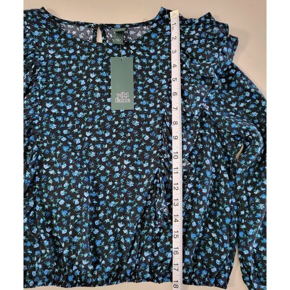 Wild Fable Women's Floral Ruffled Crop Top Blouse - Picture 7 of 16
